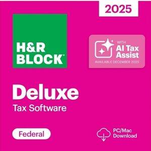 H&R Block Deluxe Tax Software 2025